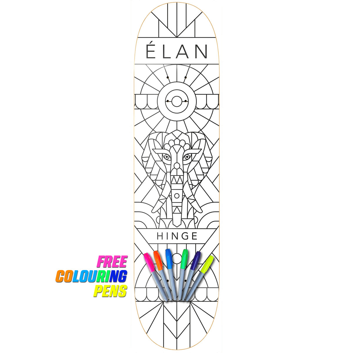 élan Hinge Elephant Colour In Skateboard Deck