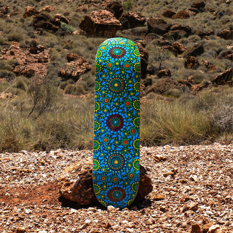 Spinifex After Rain Flowers Skateboard Deck