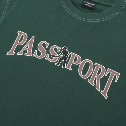 Pass-port Official Contrast T-Shirt Washed Forest Green