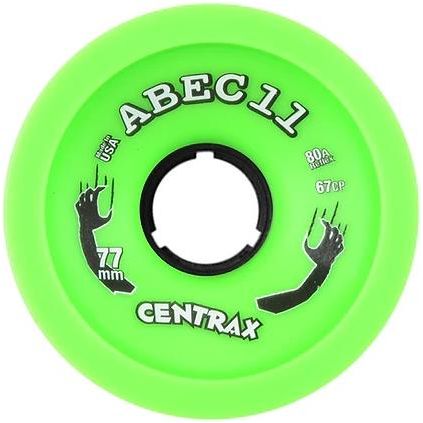 ABEC 11 Wheels Centrax Reflex 77mm 80a Neon Green Skateboard Wheels 4 pack