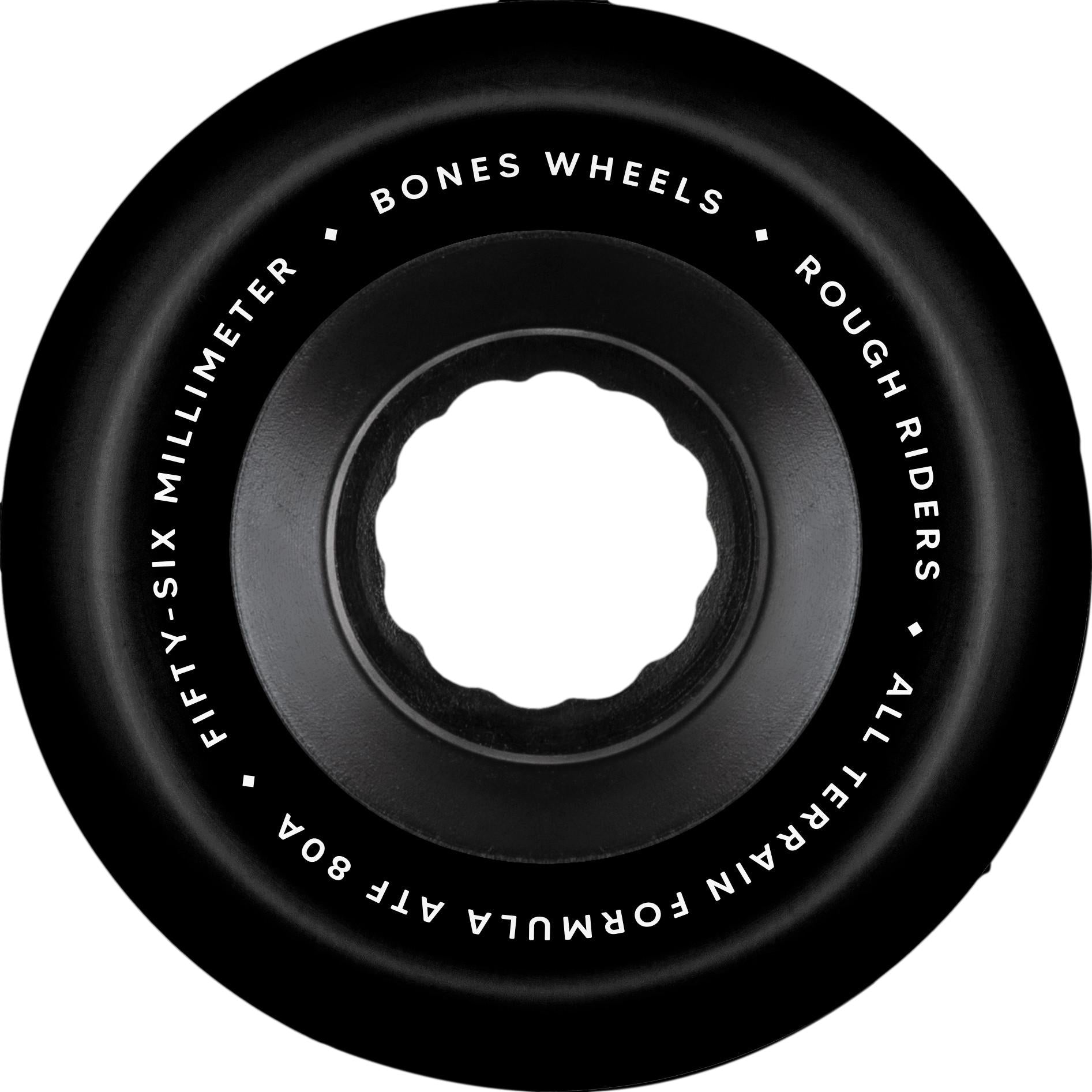 Bones Rough Riders Skulls Skateboard Wheels 56mm x 80A ATF Black