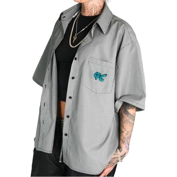 Gamble Button Up Grey Plaid