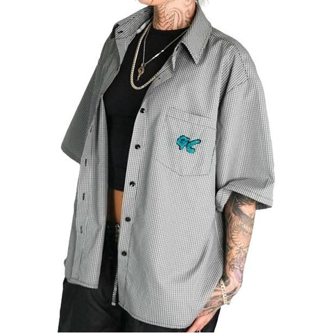 Gamble Button Up Grey Plaid
