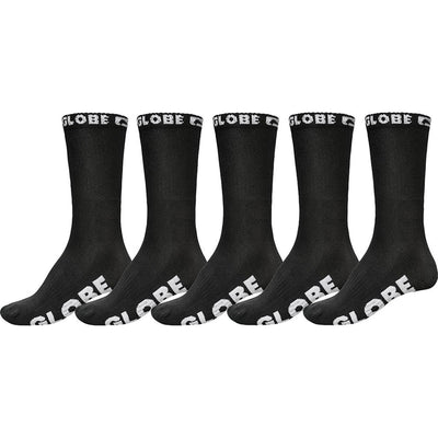 Globe Blackout Crew Adult Sock 5 Pack