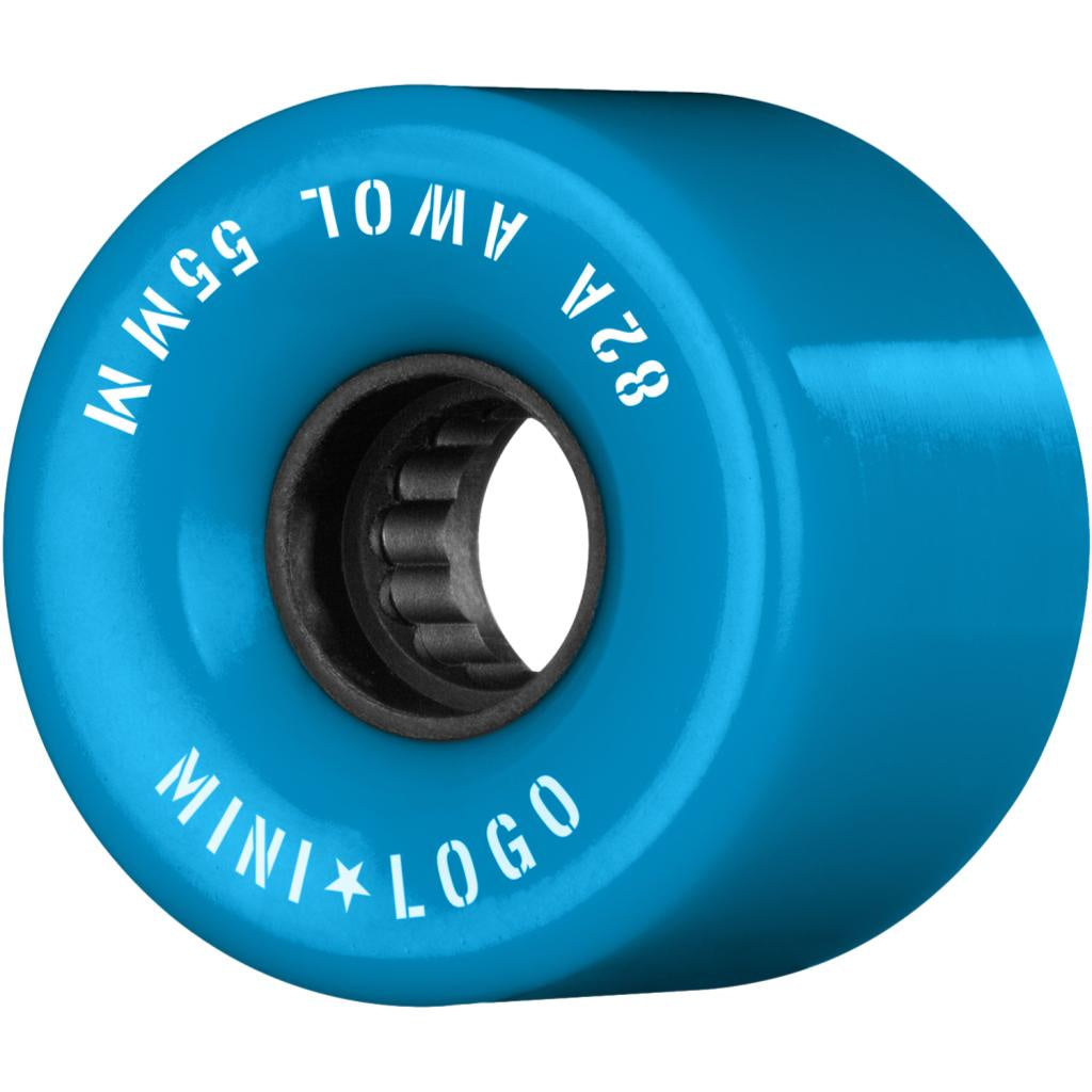 Mini Logo Wheels AWOL Blue 55mm 82A