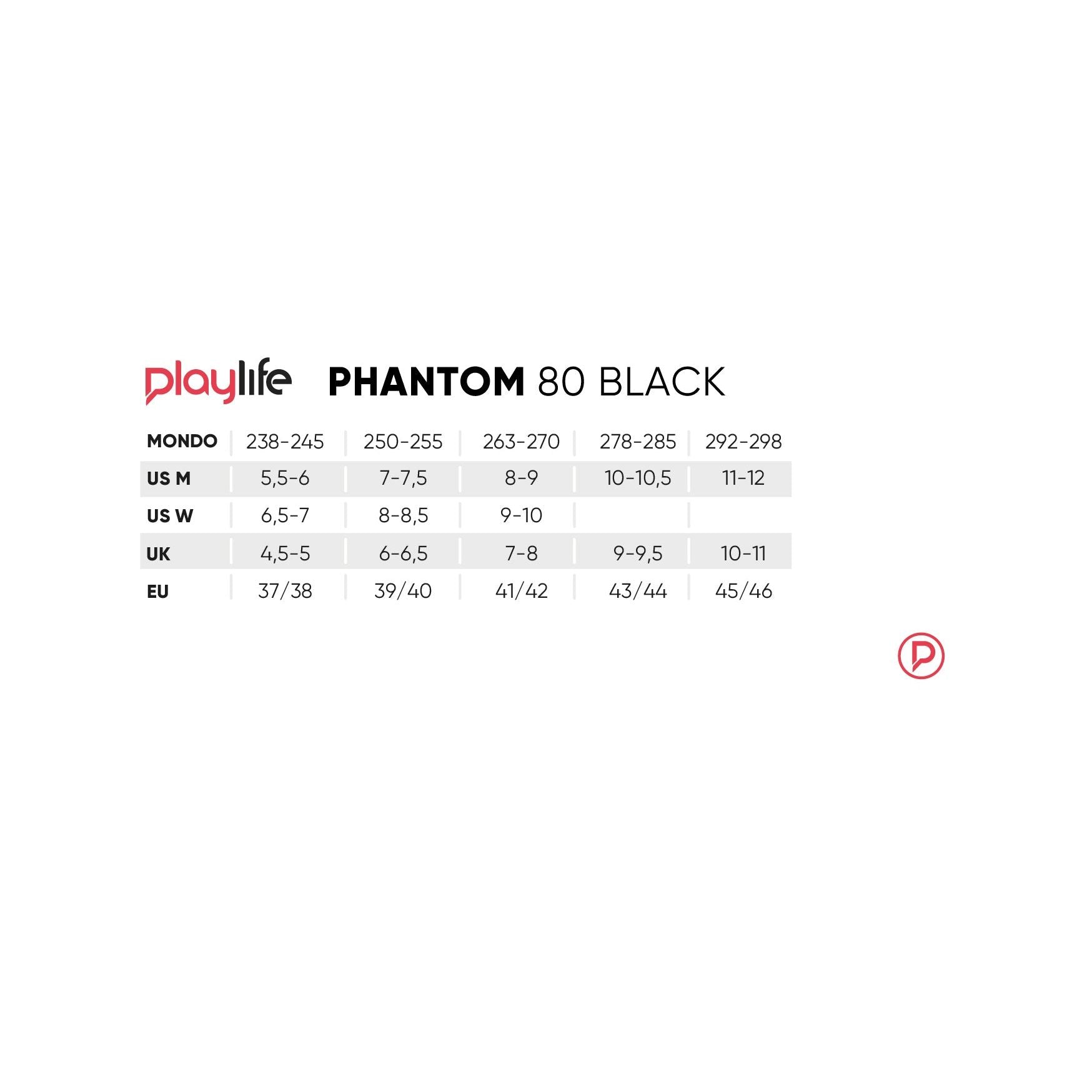 Playlife Phantom Black 80 Inline Skates