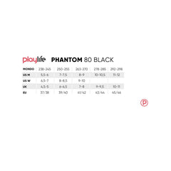 Playlife Phantom Black 80 Inline Skates