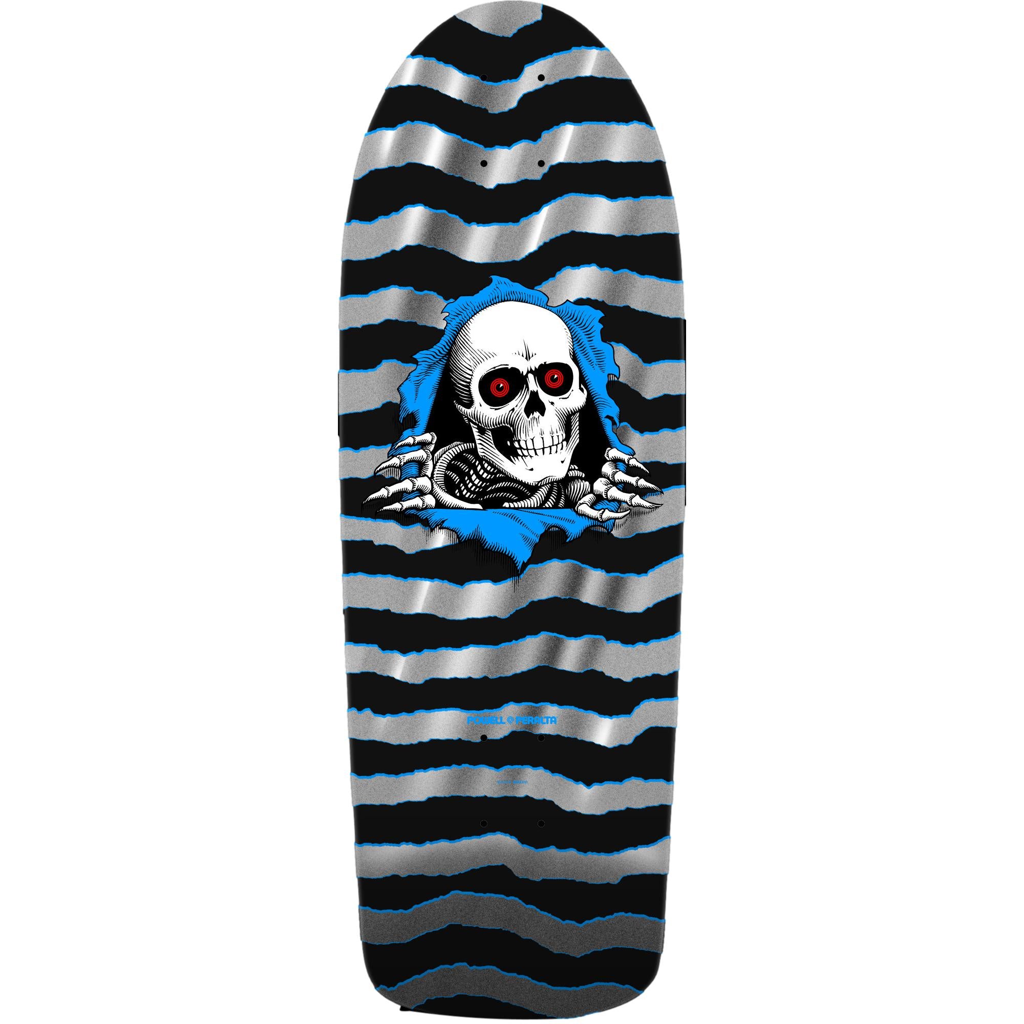 Powell Peralta OG Ripper Skateboard Deck Silver Foil - 10 x 30 Reissue