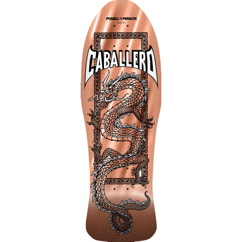 Powell Peralta Steve Caballero Skateboard Deck - Chinese Dragon Reissue Copper Foil - 10 x 30