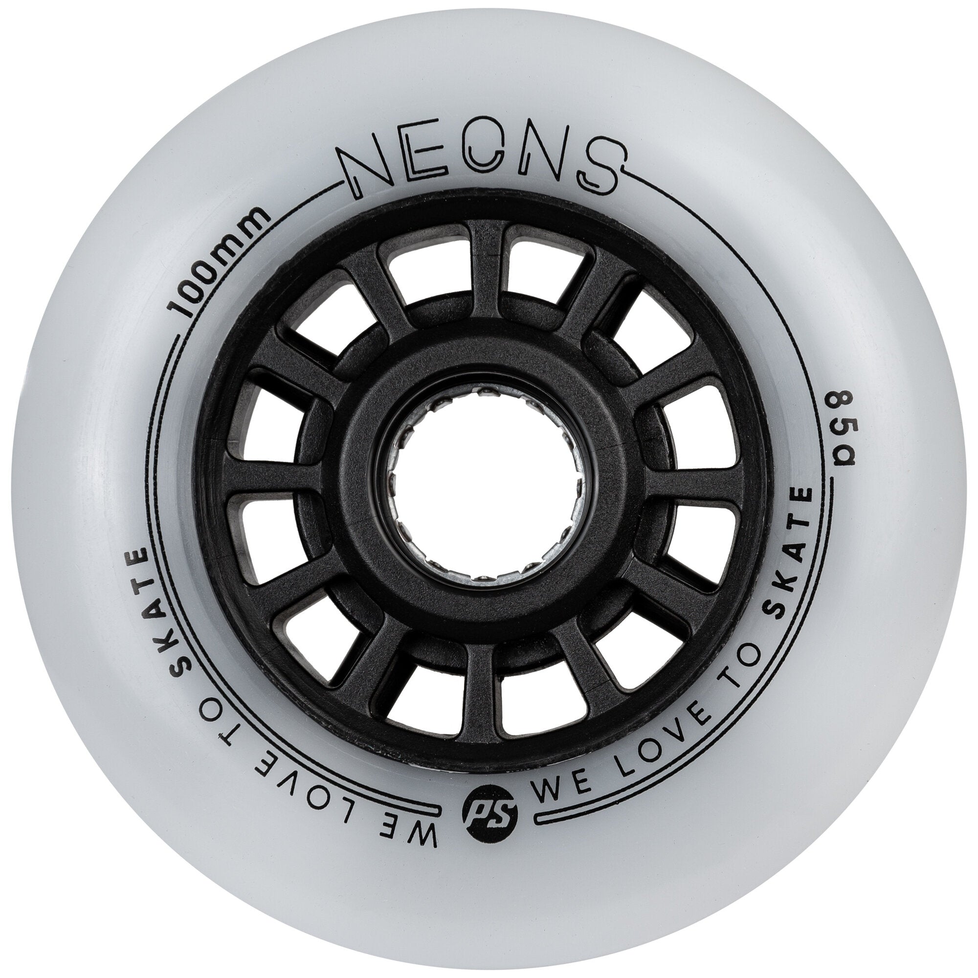 Powerslide Neons LED Inline Wheel 100mm 85a 3 Pack White