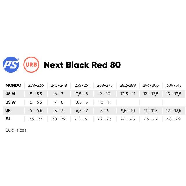 Powerslide Next Black Red 80 Mens Inline Skates