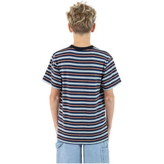 Santa Cruz Youth MFG Dot Patch Stripe T-Shirt Blue / Red