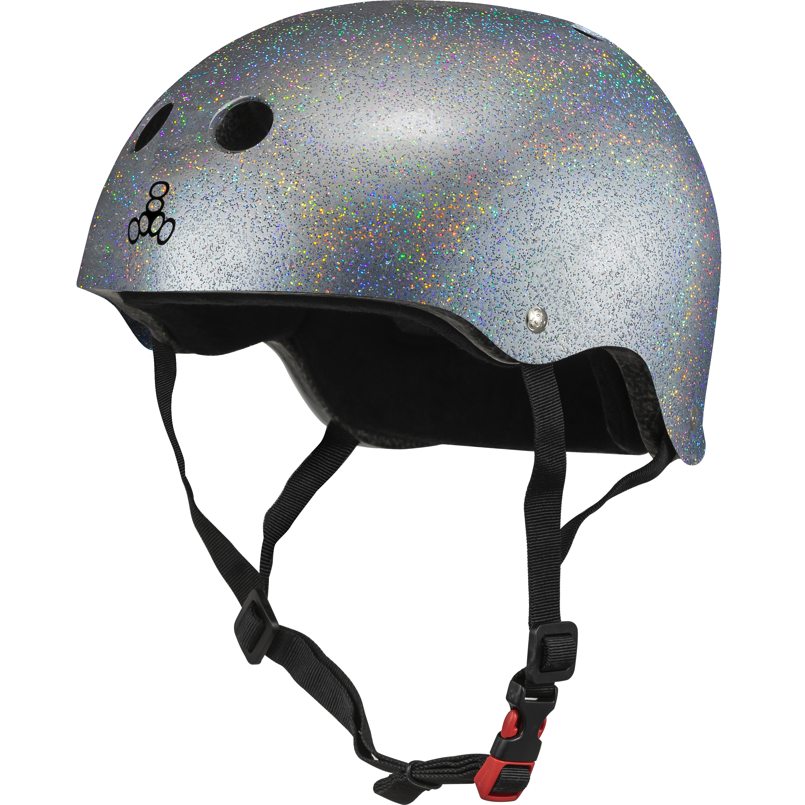 Triple 8 THE Certified Helmet SS Silver Glitter