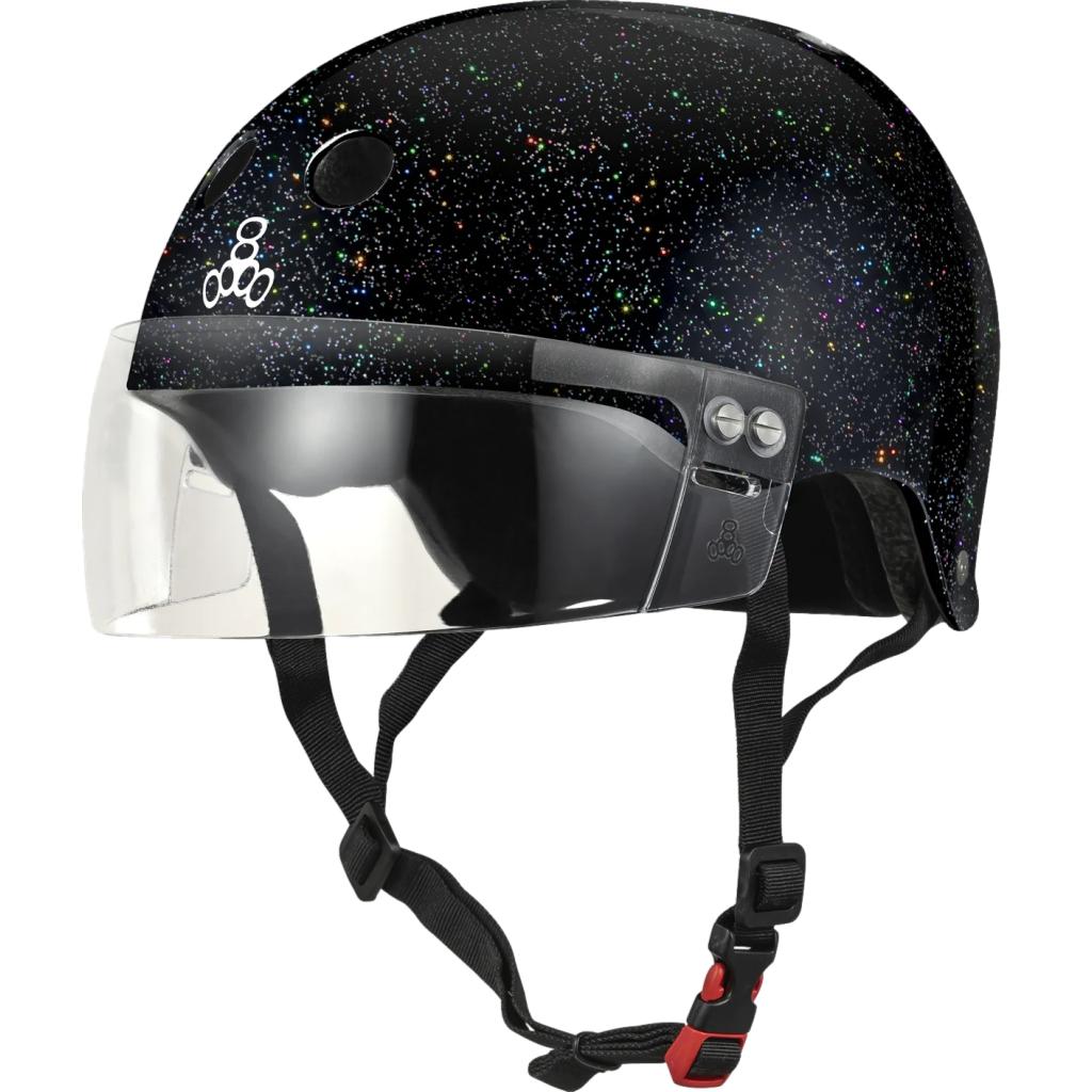 Triple 8 THE VISOR Certified Helmet SS Black Glitter