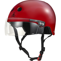 Triple 8 THE VISOR Certified Helmet SS Scarlet Red Gloss