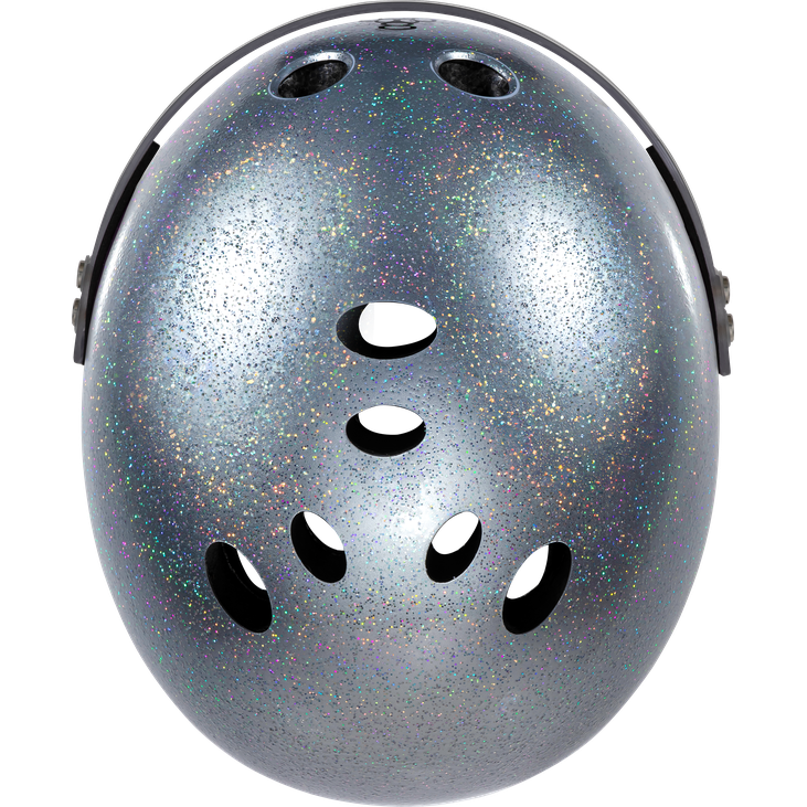 Triple 8 THE VISOR Certified Helmet SS Silver Glitter