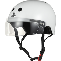 Triple 8 THE VISOR Certified Helmet SS White Glossy
