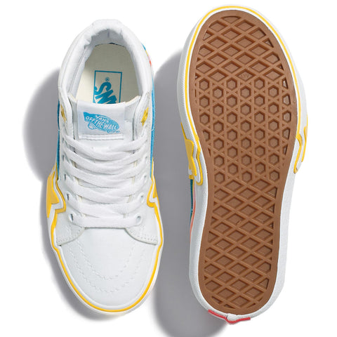 Vans Sk8-Hi Rad Rainbow / True White Youth Skate Shoe