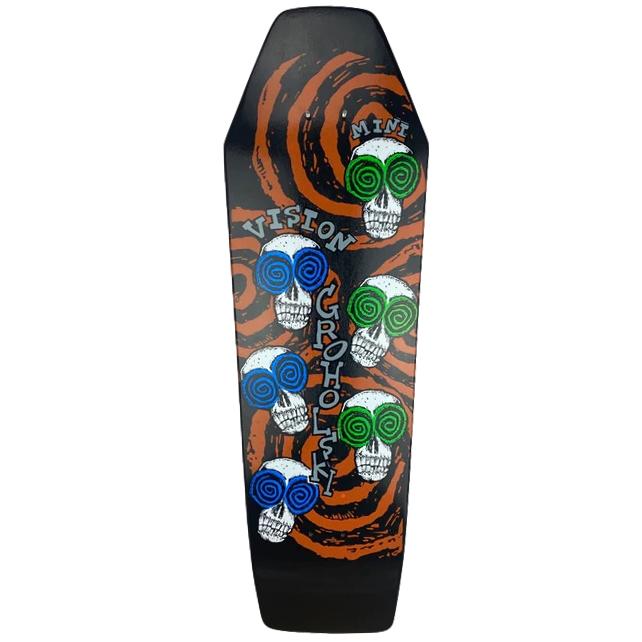 Vision Coffin Horror Series Skeleton Mini Skateboard Deck - 9.5"x32" - Limited Edition