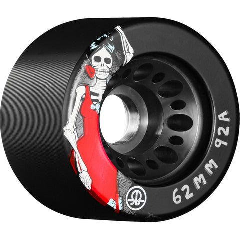 Rollerbones Day of the Dead Speed wheel 62mm x 92aBlack 4 Pk