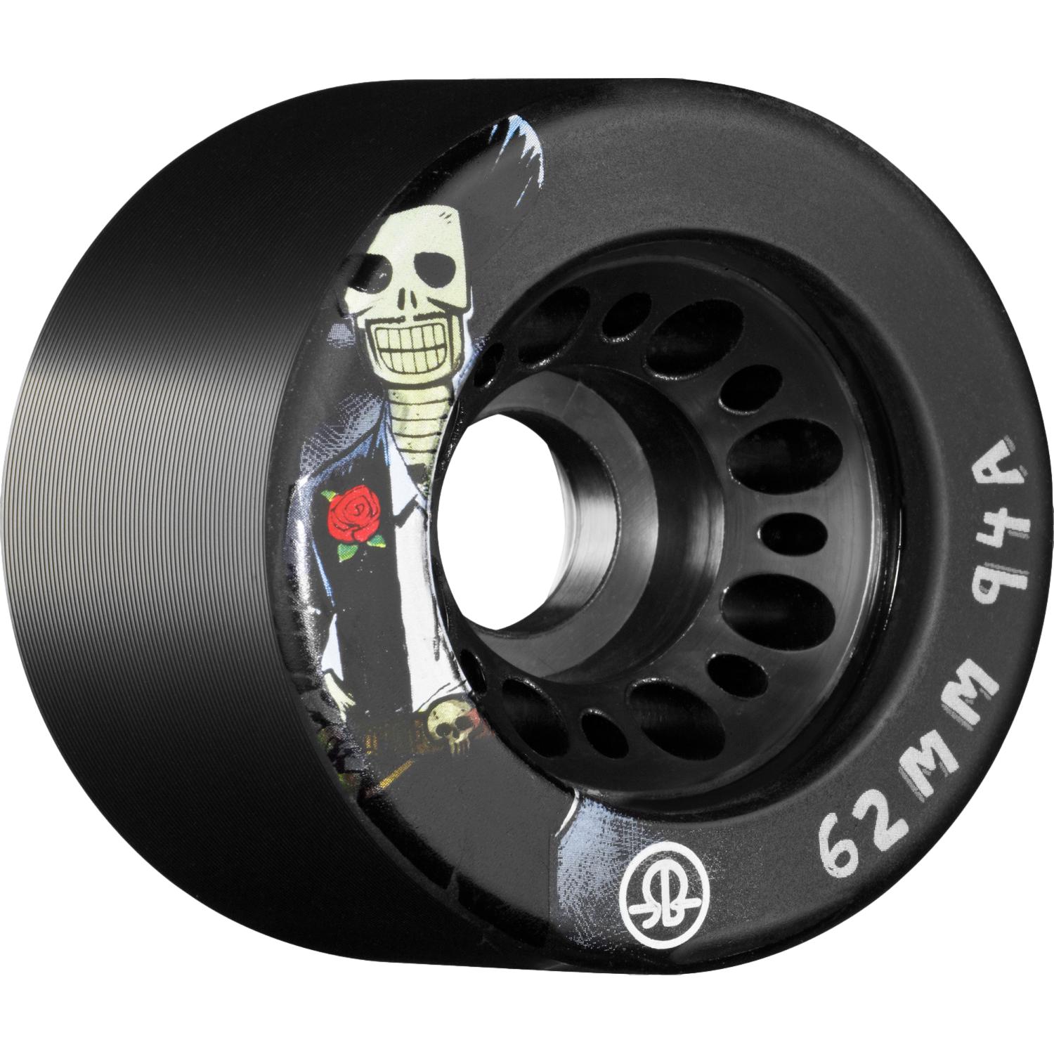 Rollerbones Day of the Dead Speed wheel 62mm x 94a black 4 Pk