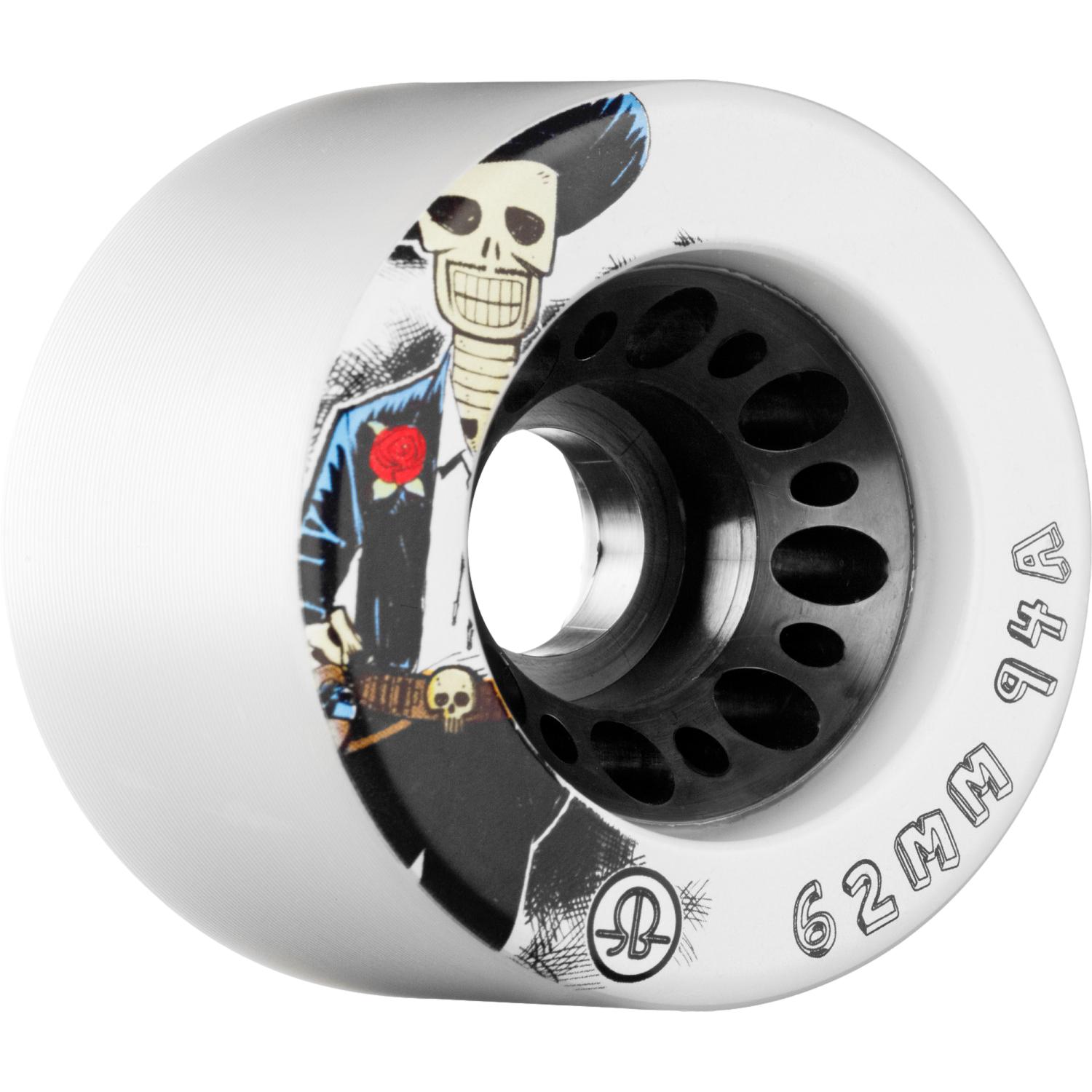 Rollerbones Day pf the Dead Speed wheel 62mm x94a White 4 Pk