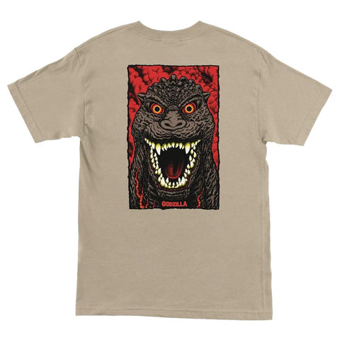 Santa Cruz Godzilla Destroyer Stripes Mens Santa Cruz T-Shirt Sand