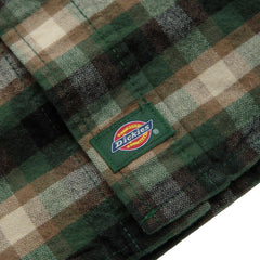 Dickies Flannel Button Up Shirt Pine Needle Green