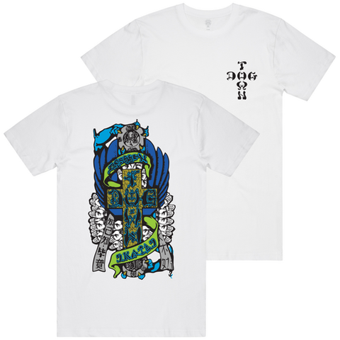 Dogtown Tee Eric Dressen Hands 80s White