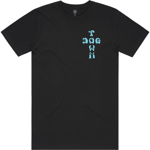 Dogtown Tee Blue/Grey Logo Black