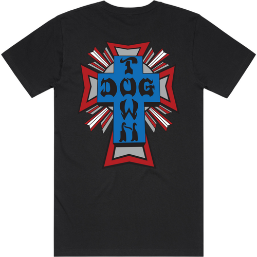 Dogtown Tee Blue/Grey/Red Logo Black