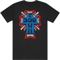 Dogtown Tee Blue/Grey/Red Logo Black