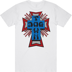 Dogtown Tee Blue/Grey/Red Logo White