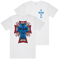 Dogtown Tee Blue/Grey/Red Logo White