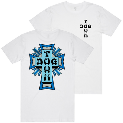 Dogtown Tee Blue/Grey Logo White