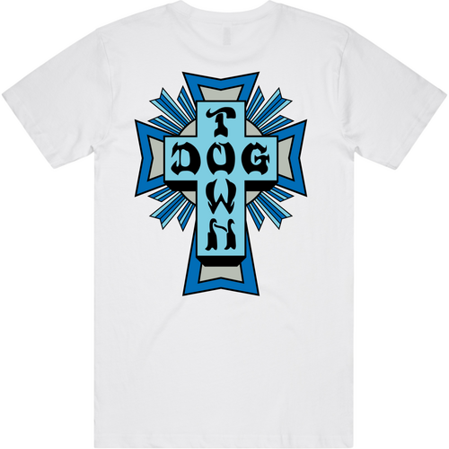 Dogtown Tee Blue/Grey Logo White