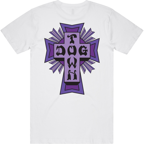 Dogtown Tee Purple Logo White