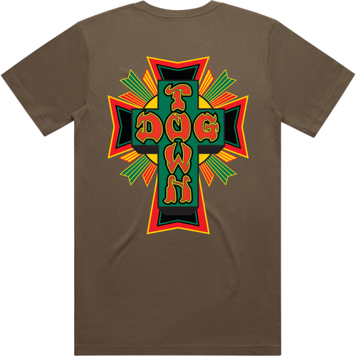 Dogtown Tee Rasta Logo Walnut