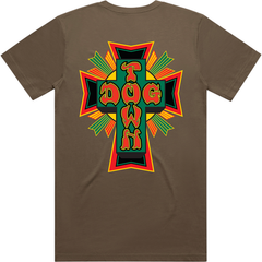 Dogtown Tee Rasta Logo Walnut