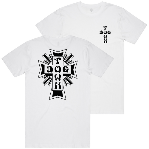 Dogtown Tee Black Mono Logo White
