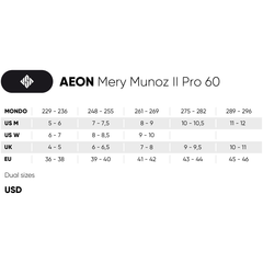 USD Aeon Mery Munoz II Pro 60 Inline Skates