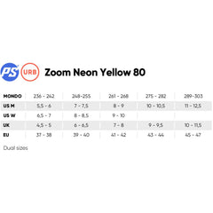 Powerslide Zoom Neon Yellow 80 Inline Skates