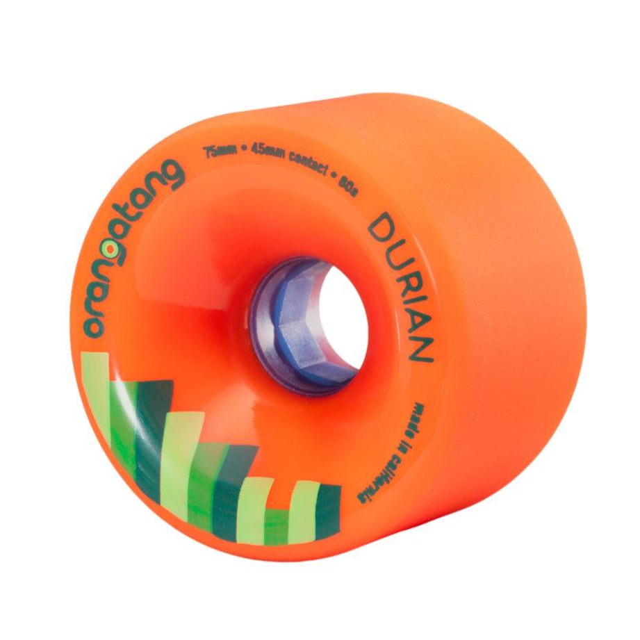 Orangatang Durian Orange 75mm / 80a Longboard Wheels
