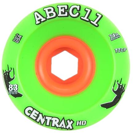 ABEC 11 Longboard Wheels Centrax HD 83mm 74a Green 4 Pack