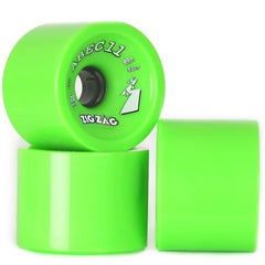 ABEC 11 Wheels ZigZag 70mm 80a Neon Green Skateboard Wheels 4 Pack