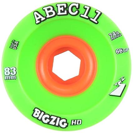ABEC 11 Longboard Wheels Big Zig HD 83mm Green 4 Pack