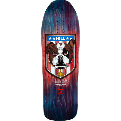 Powell Peralta Frankie Hill Bulldog Reissue Skateboard Deck Blue/Red fade - 10 x 31.5