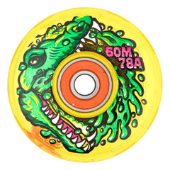 Santa Cruz Slime Balls Gator Lightups Yellow 60mm x 78a - 4 Pack