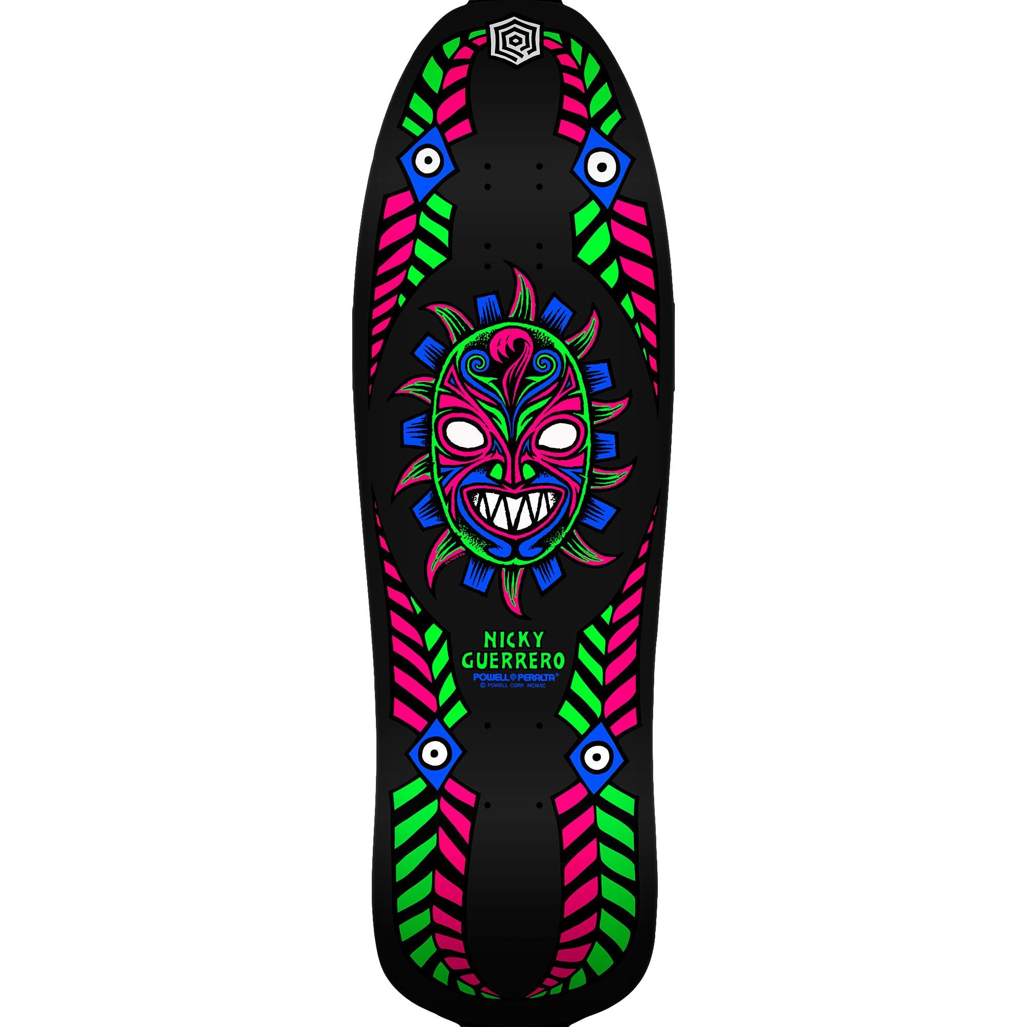 Powell Peralta Nicky Guerrero Mask Skateboard Deck Blacklight - 10 x 31.75