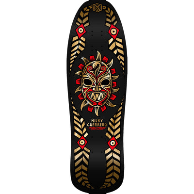 Powell Peralta Nicky Guerrero Mask Skateboard Deck Black / Gold Foil - 10 x 31.75